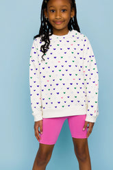 Jelly Bean Hearts Organic Pullover Sweatshirt